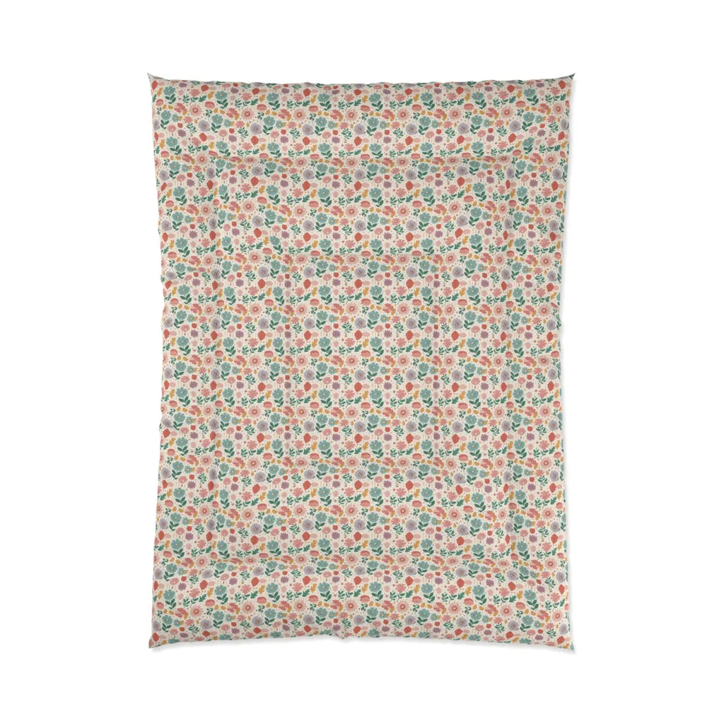 Pastel Floral Bliss Quilt - Fluffy Cloud Comfort - DipaliZ