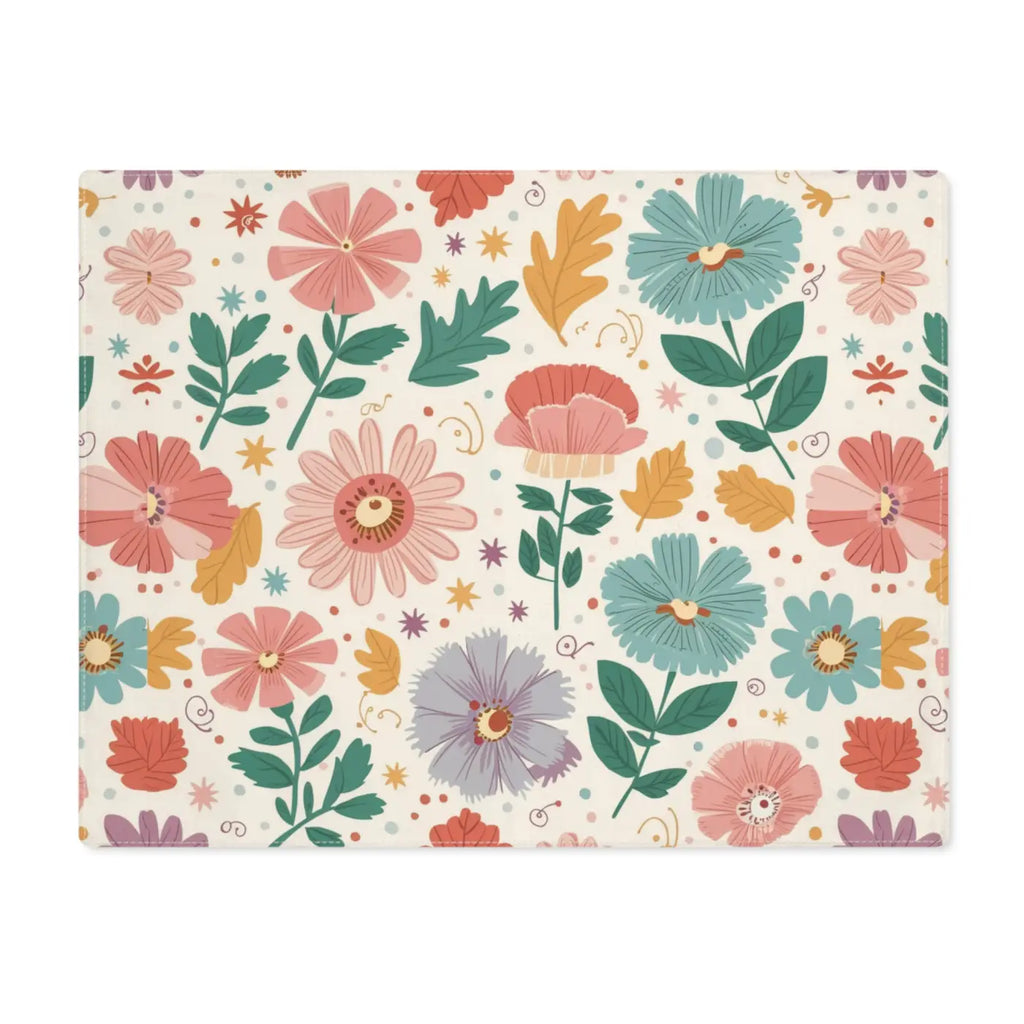 Chic Pastel Flowers Placemats - High-Quality Cotton - DipaliZ