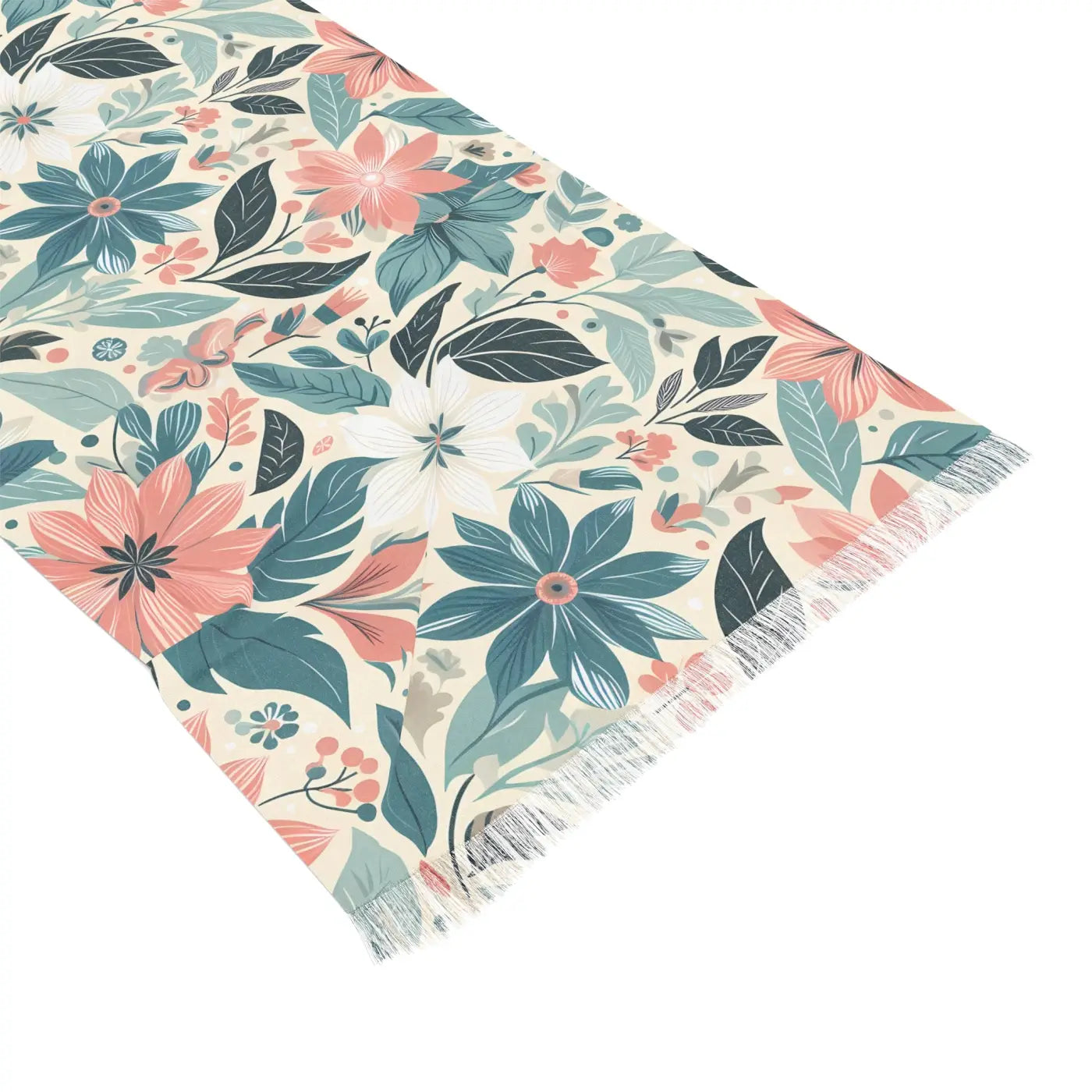 Chic Light Scarf - Pastel Floral Lightweight Fabric - DipaliZ
