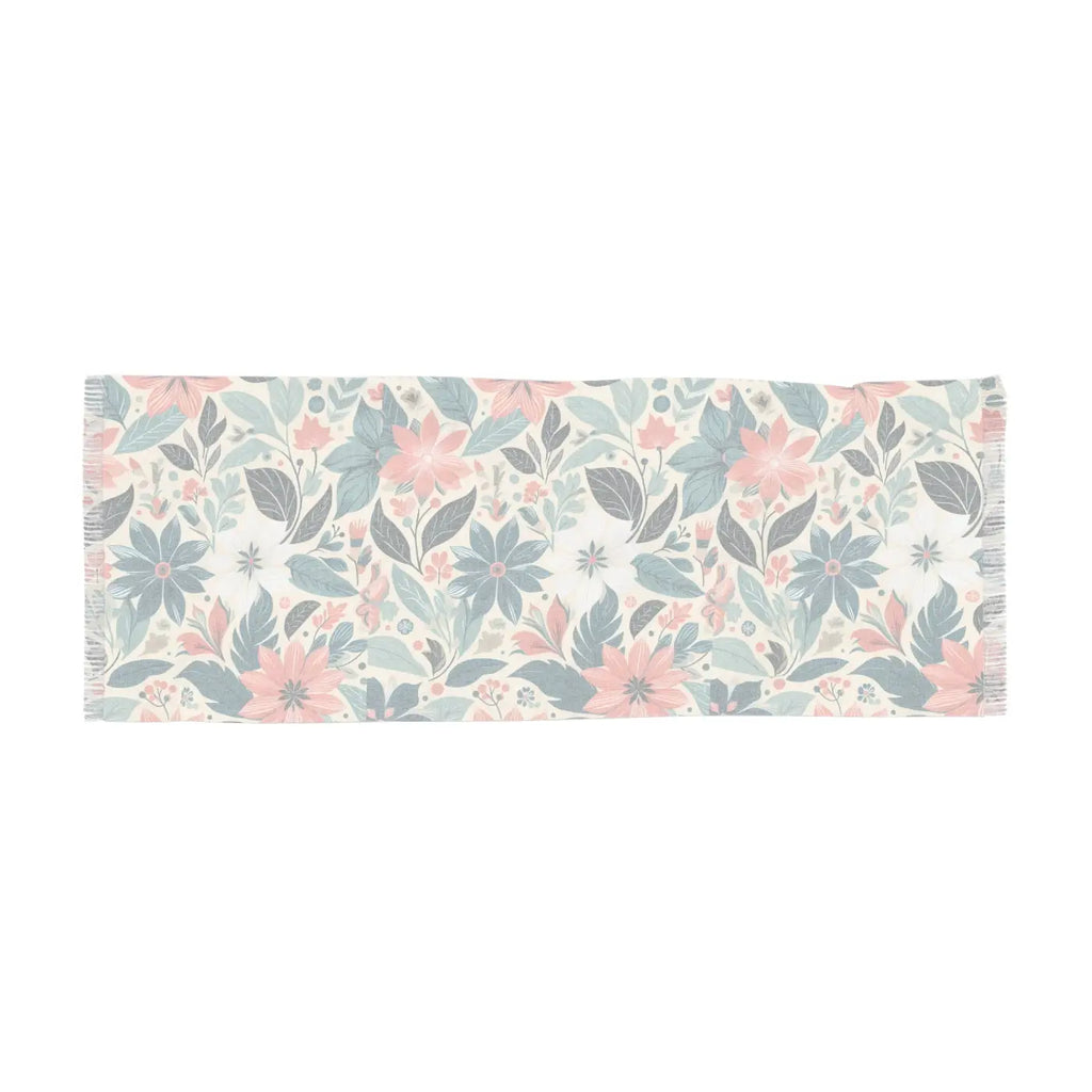 Chic Light Scarf - Pastel Floral Lightweight Fabric - DipaliZ