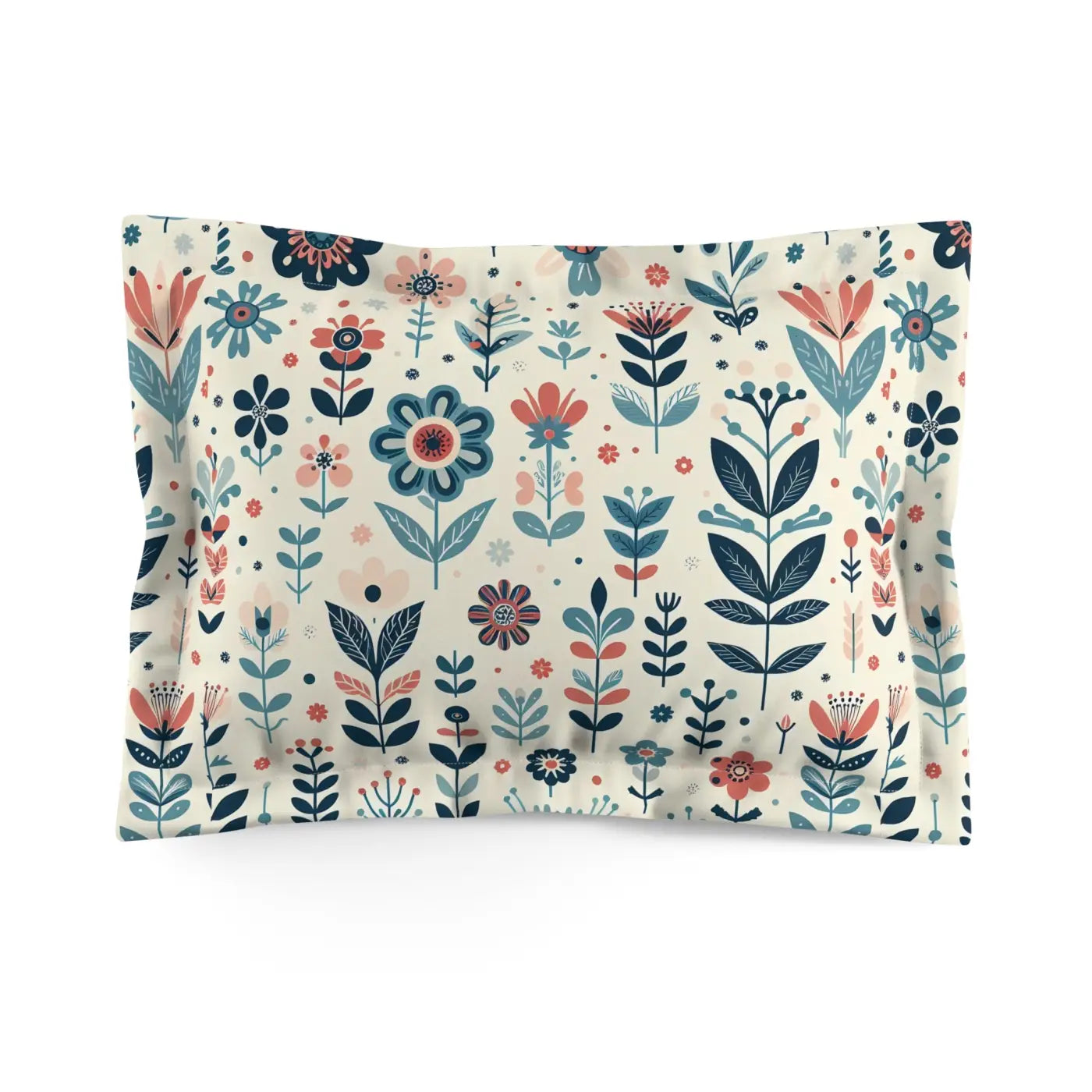 Microfiber Pillow Sham - Dreamy Pastel Flowers Design - DipaliZ