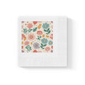Pastel Floral Paper Napkins - Coined Edge Border Party - DipaliZ