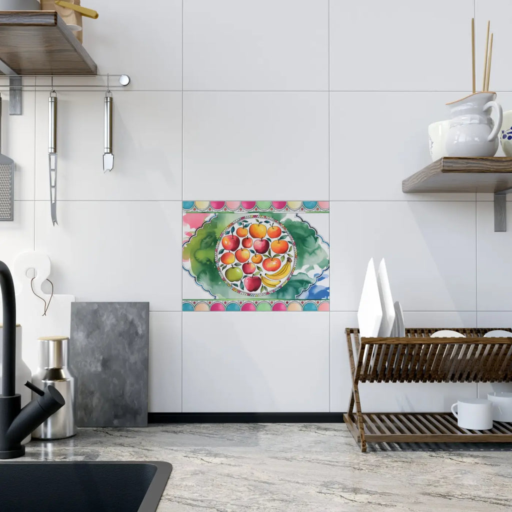 Vibrant Ceramic Photo Tile - Playful Fashion Art Design - DipaliZ