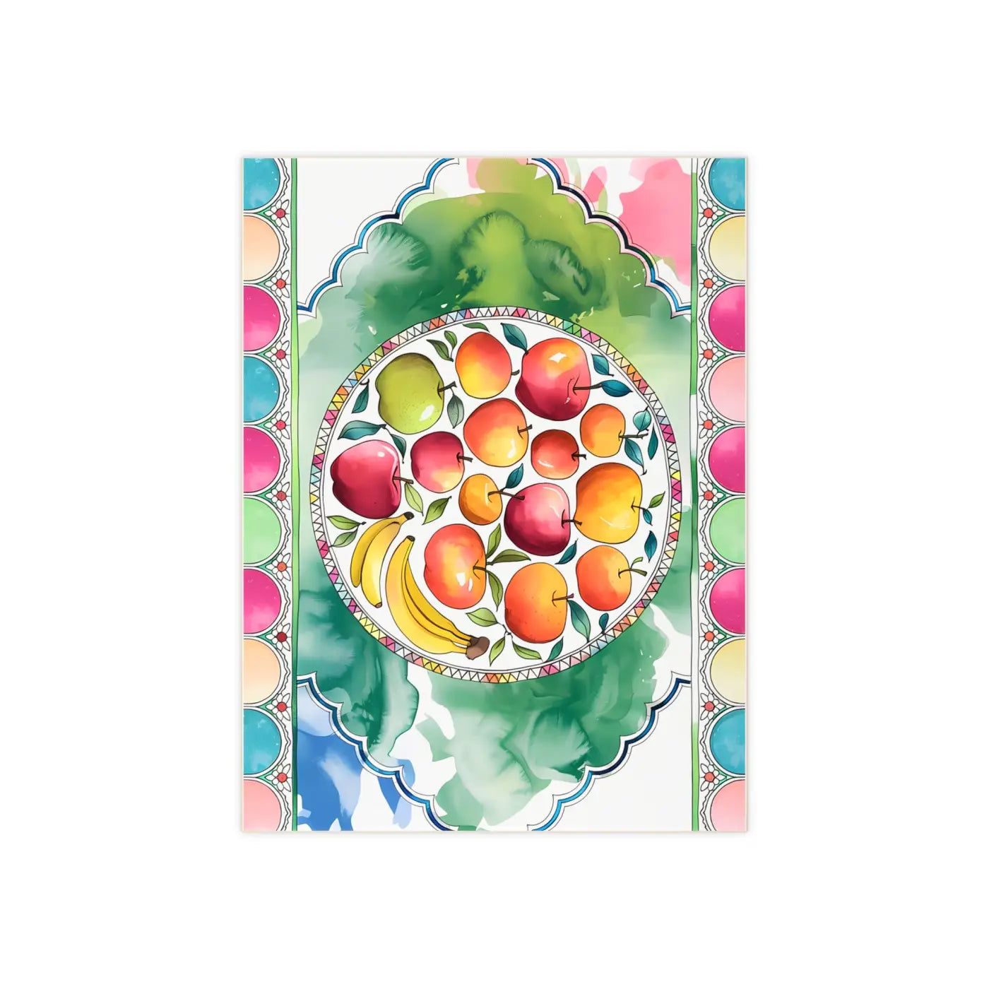 Vibrant Ceramic Photo Tile - Playful Fashion Art Design - DipaliZ