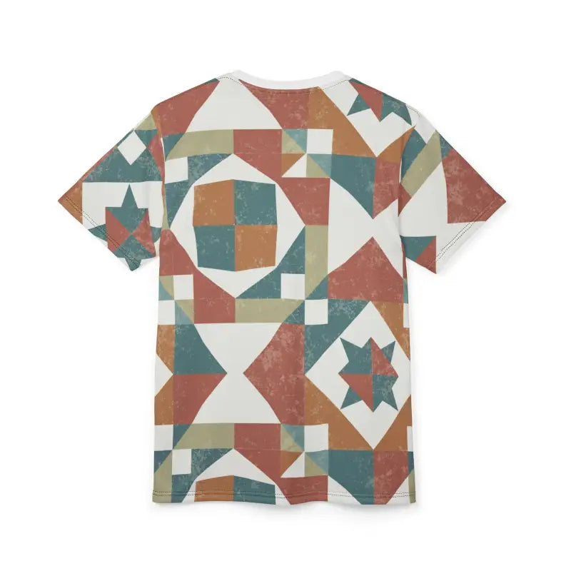 Pastel Geometric Pattern Tee - Eco-Friendly Unisex - DipaliZ