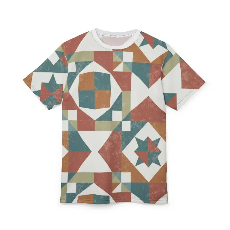 Pastel Geometric Pattern Tee - Eco-Friendly Unisex - DipaliZ
