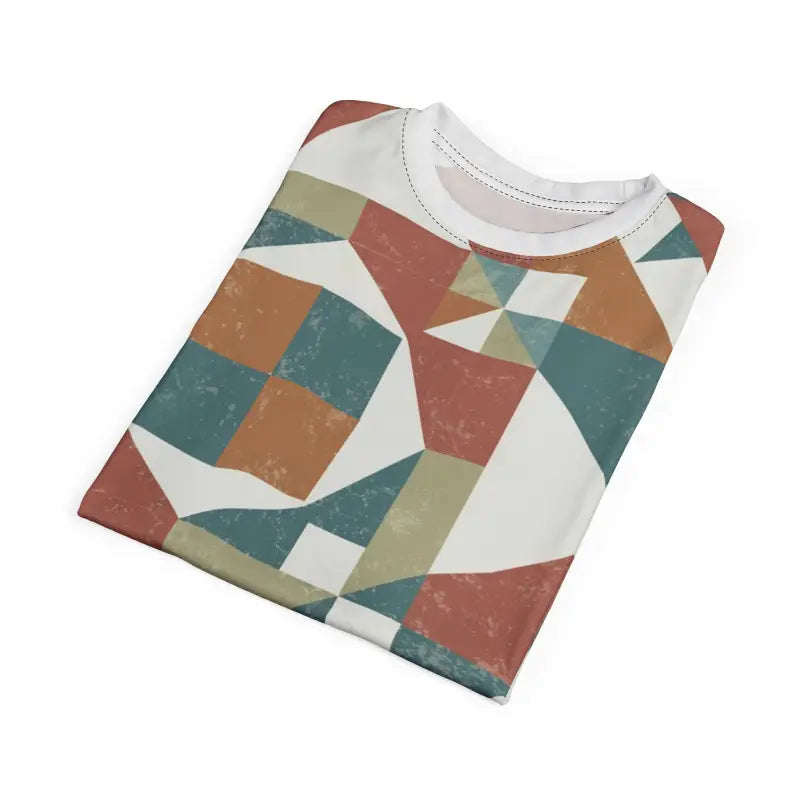 Pastel Geometric Pattern Tee - Eco-Friendly Unisex - DipaliZ