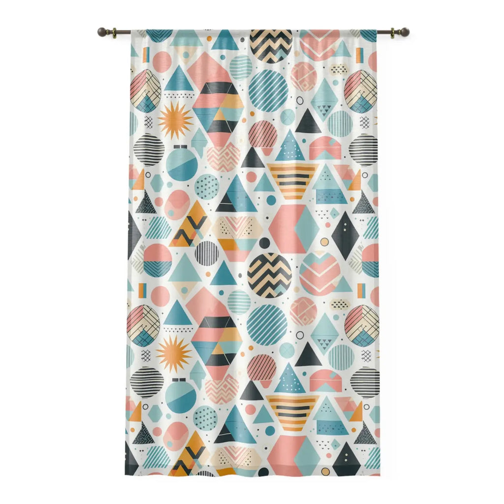 Pastel Geometric Curtains - Tranquil Beauty for Stylish Homes - DipaliZ