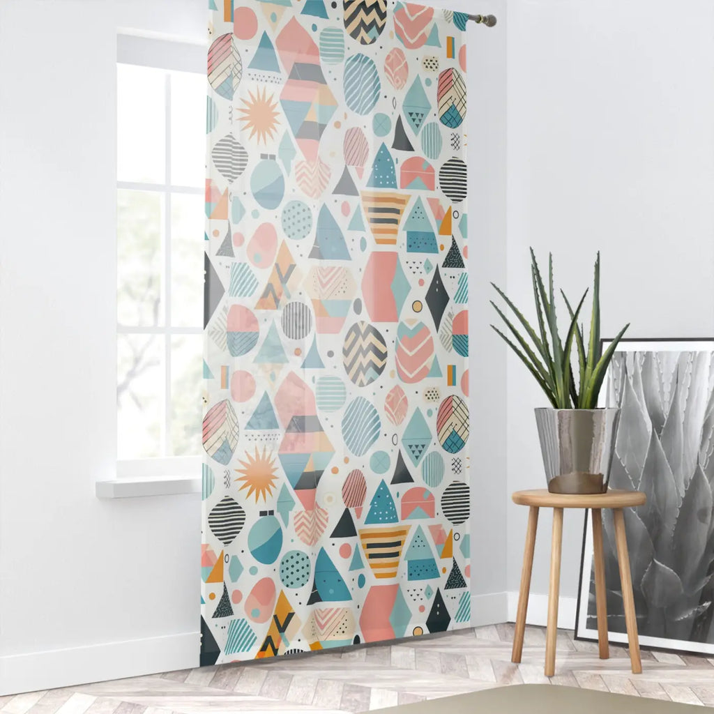 Pastel Geometric Curtains - Tranquil Beauty for Stylish Homes - DipaliZ