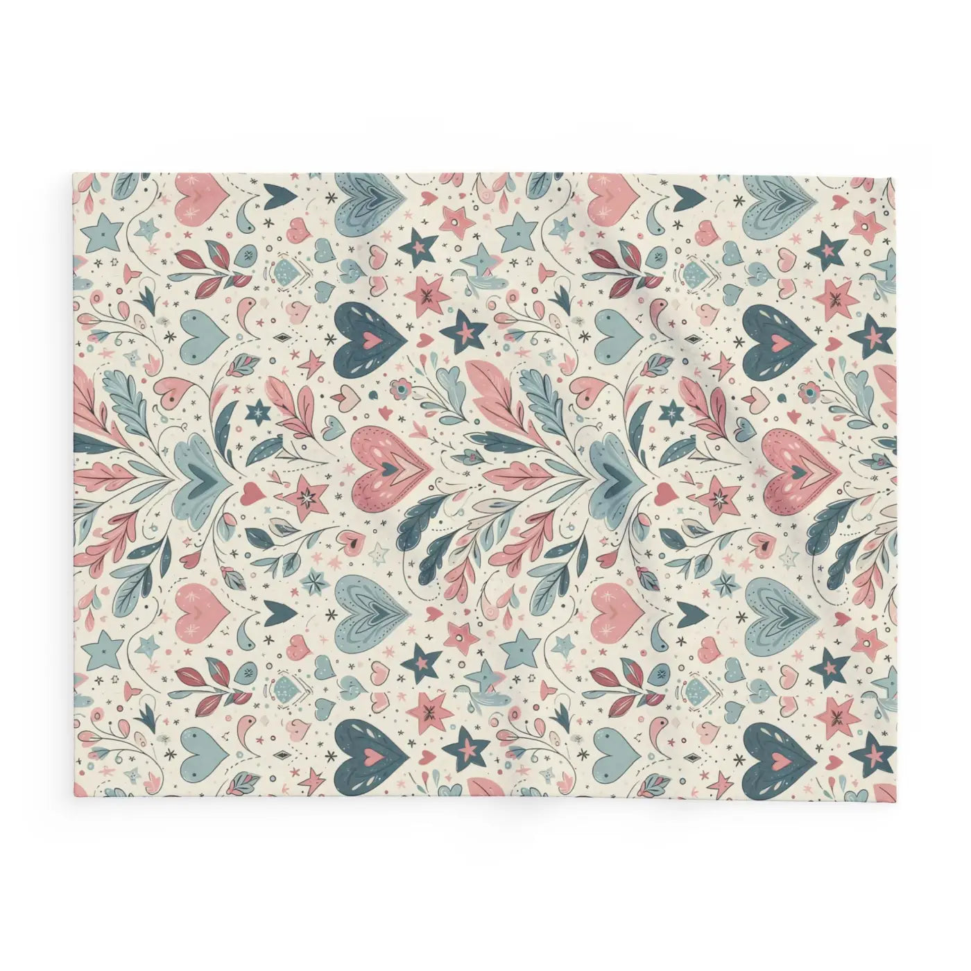 Pastel Hearts Arctic Fleece Blanket - Cozy Comfort - DipaliZ