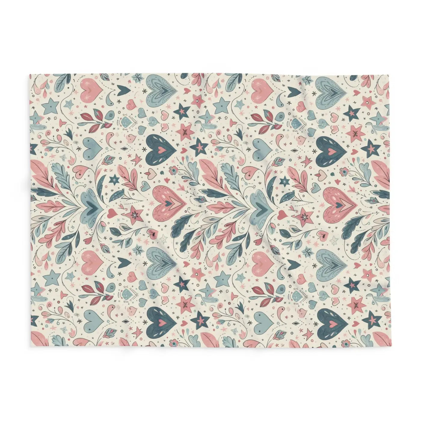 Pastel Hearts Arctic Fleece Blanket - Cozy Comfort - DipaliZ