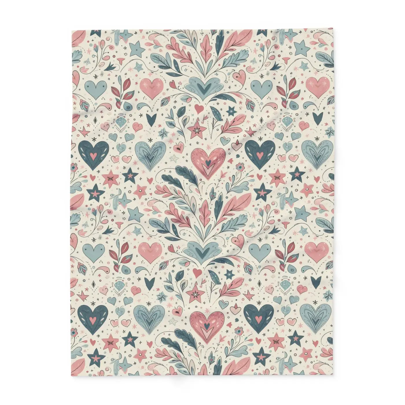 Pastel Hearts Arctic Fleece Blanket - Cozy Comfort - DipaliZ