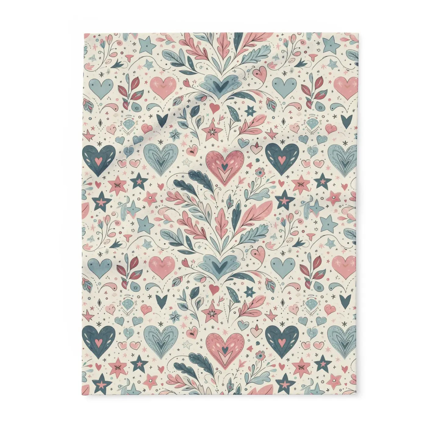 Pastel Hearts Arctic Fleece Blanket - Cozy Comfort - DipaliZ