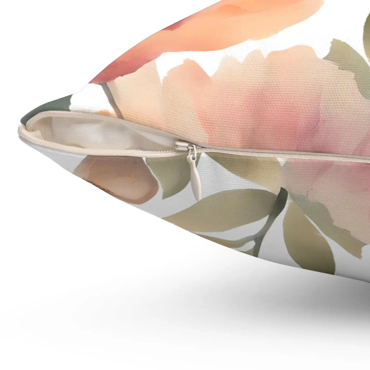 Pastel Large Flowers Throw Pillow - Spun Polyester Square - DipaliZ