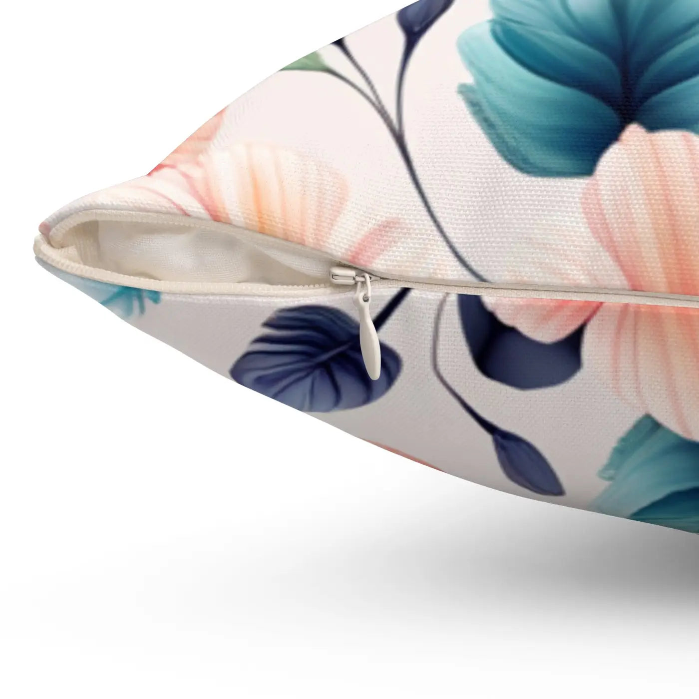 Pastel Large Flowers Spun Polyester Square Pillow - DipaliZ