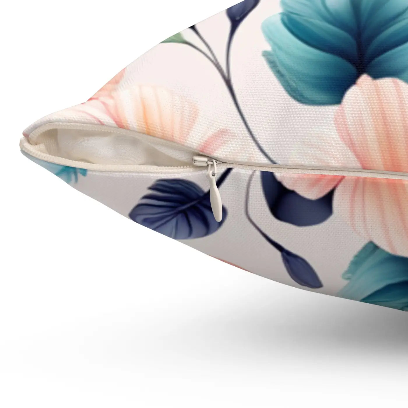 Pastel Large Flowers Spun Polyester Square Pillow - DipaliZ