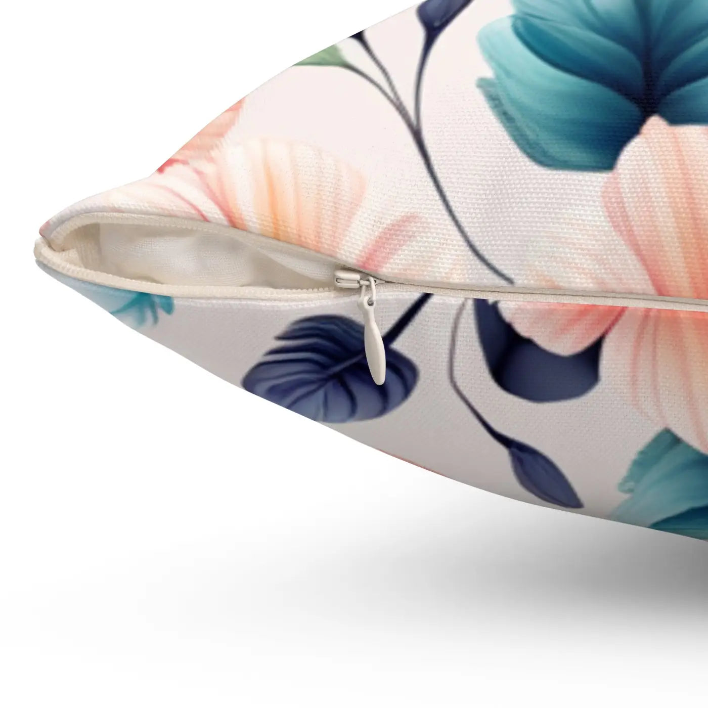 Pastel Large Flowers Spun Polyester Square Pillow - DipaliZ