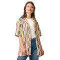 Pastel Pattern Shirt - Recycled Material Button Up - DipaliZ