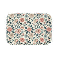 Rose Bath Mat - Elegant Pastel Floral Anti-Slip Backing - DipaliZ