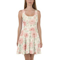 Pastel Roses Skater Dress - Premium Quality Floral - DipaliZ