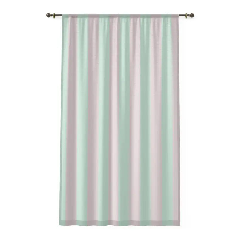 Pastel Teal and Pink Stripes Curtains - Modern Elegance - DipaliZ