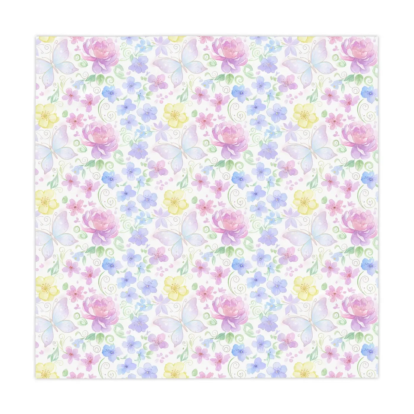 Watercolor Garden Tablecloth - Lightweight Polyester - DipaliZ