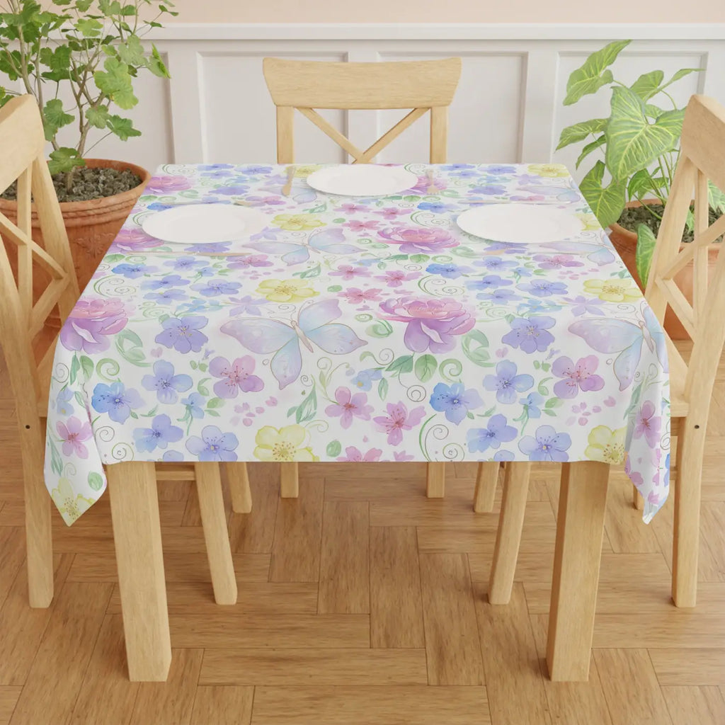 Watercolor Garden Tablecloth - Lightweight Polyester - DipaliZ