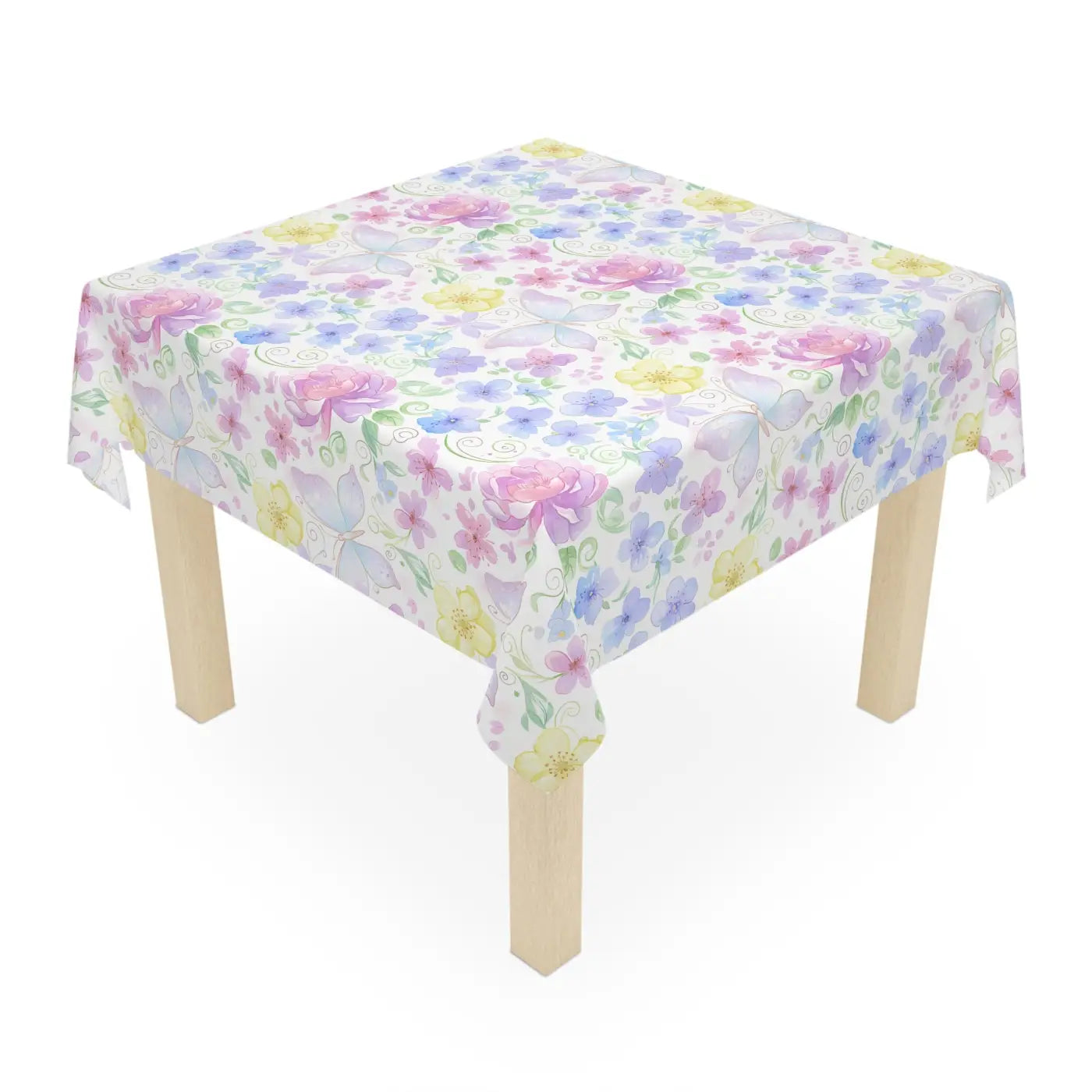 Watercolor Garden Tablecloth - Lightweight Polyester - DipaliZ