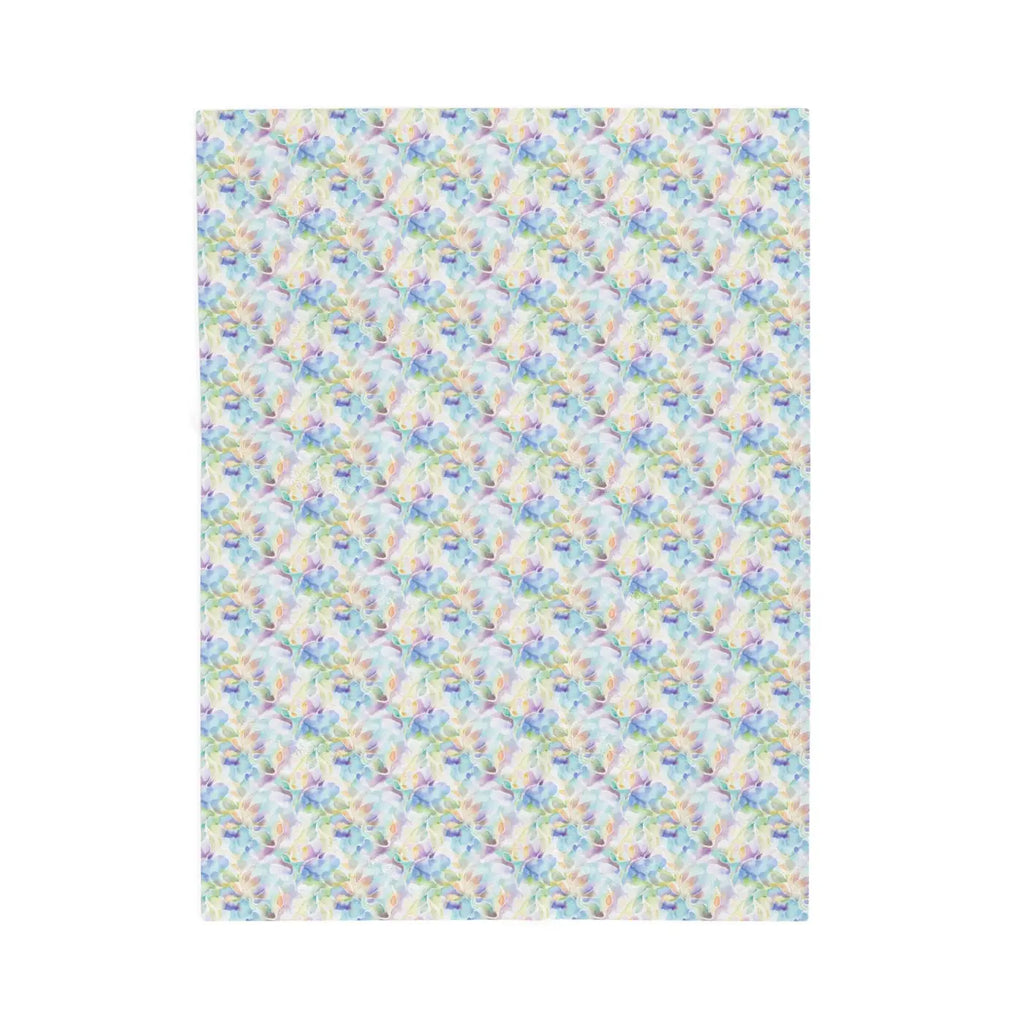Velveteen Plush Blanket - Watercolor Floral Design - DipaliZ