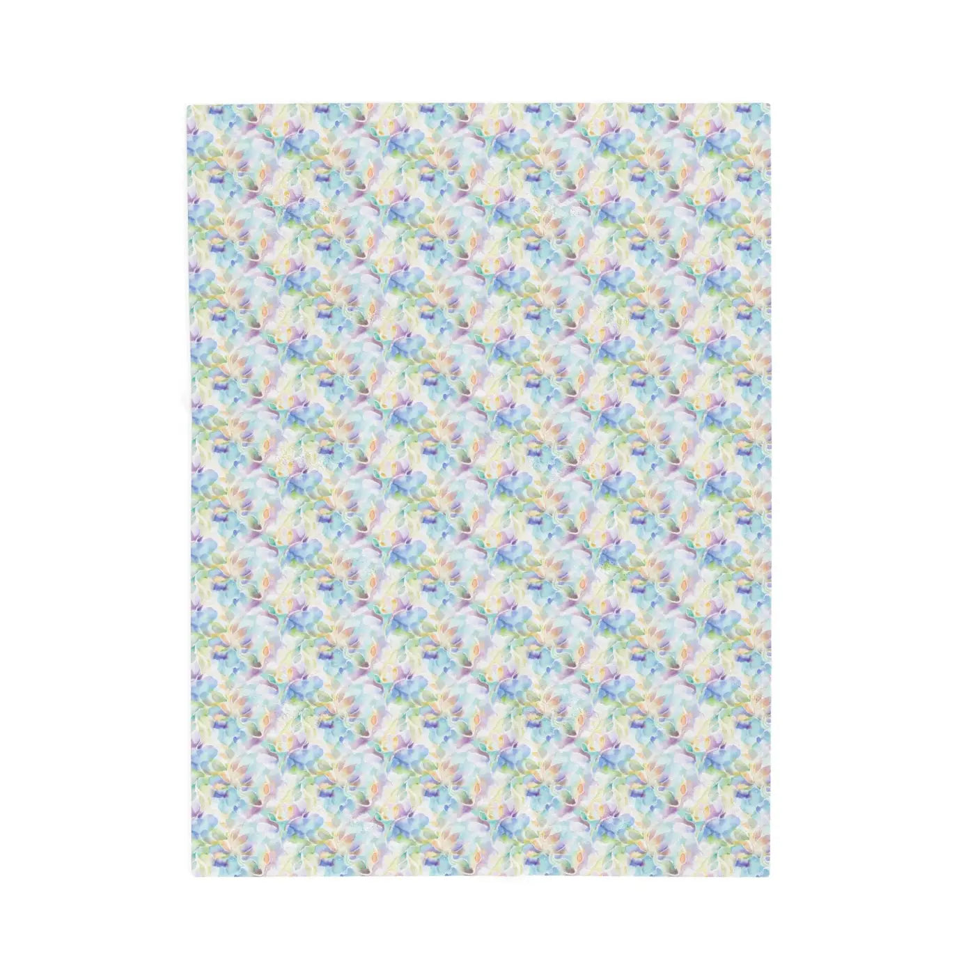 Velveteen Plush Blanket - Watercolor Floral Design - DipaliZ