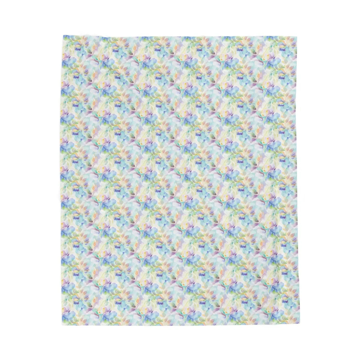 Velveteen Plush Blanket - Watercolor Floral Design - DipaliZ
