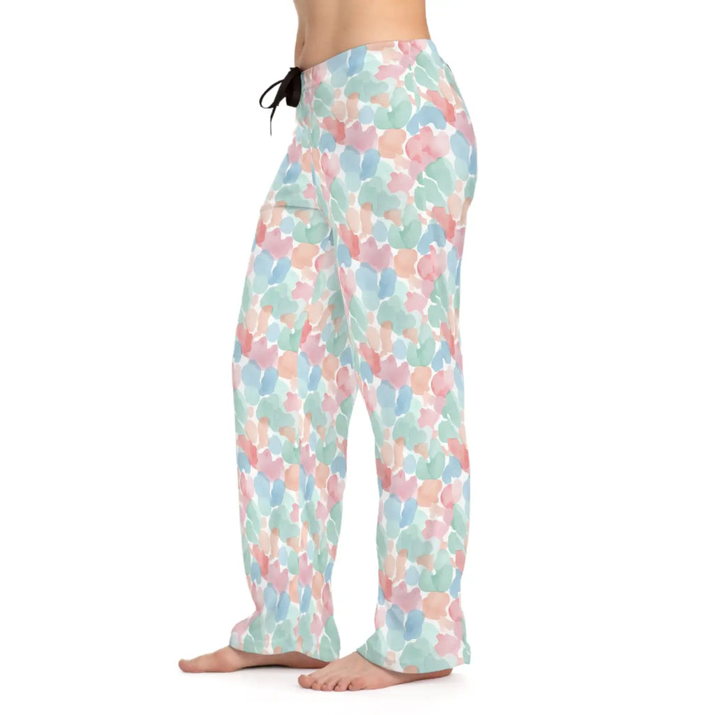 Pastel Watercolor Hearts Pajama Pants - Dreamy Loungewear - DipaliZ
