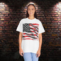 Bold Patriotic American Flag T-Shirt - Garment-Dyed - DipaliZ