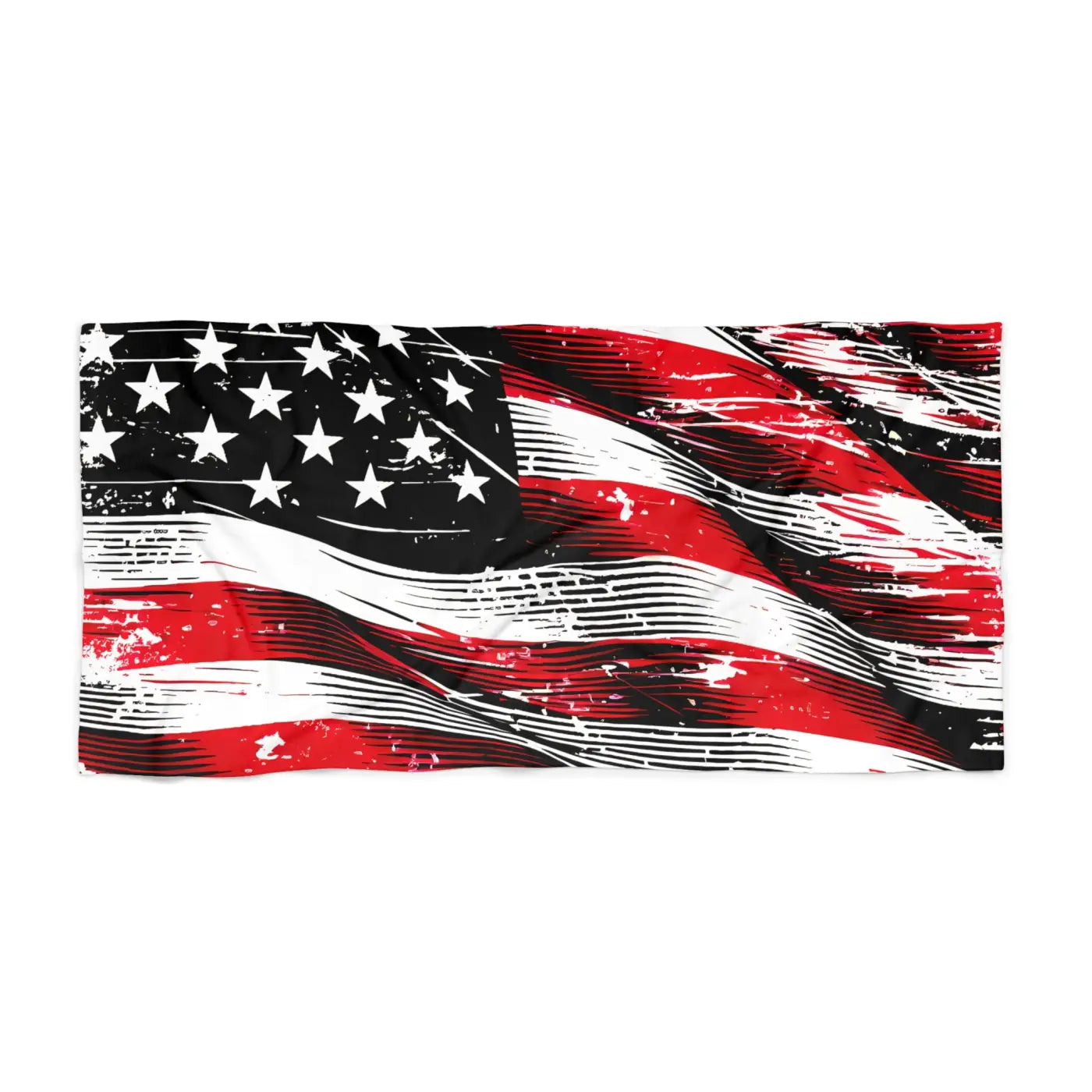 Bold American Flag Beach Towel - Patriotic Summer - DipaliZ