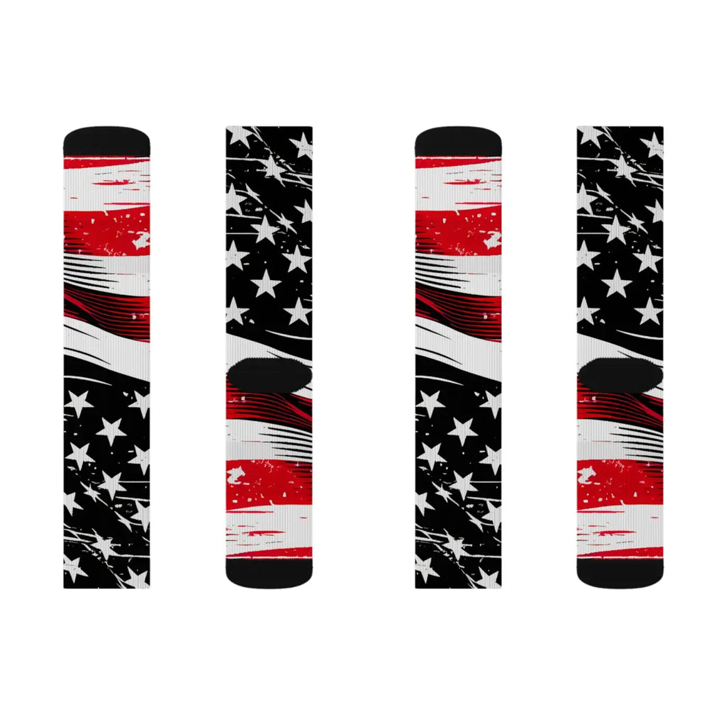 Patriotic Sublimation Socks - Soft Fleece Lining - DipaliZ