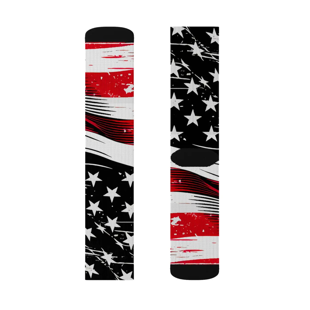 Patriotic Sublimation Socks - Soft Fleece Lining - DipaliZ
