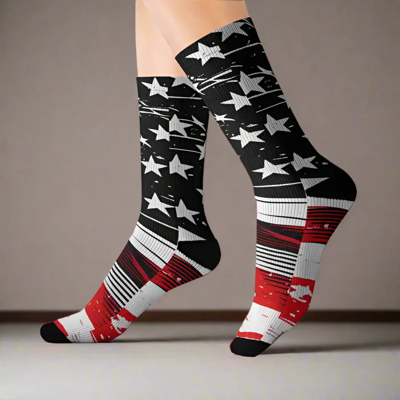 Patriotic Sublimation Socks - Soft Fleece Lining - DipaliZ