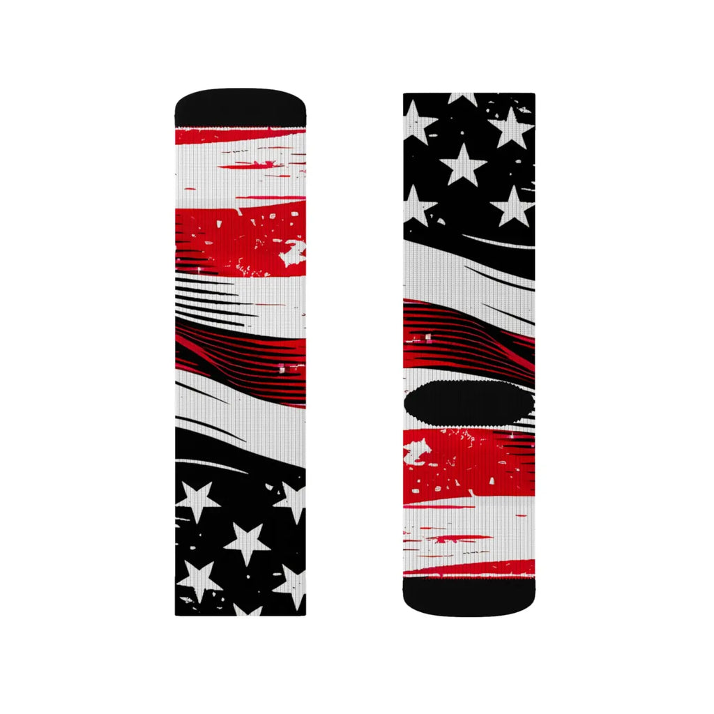 Patriotic Sublimation Socks - Soft Fleece Lining - DipaliZ