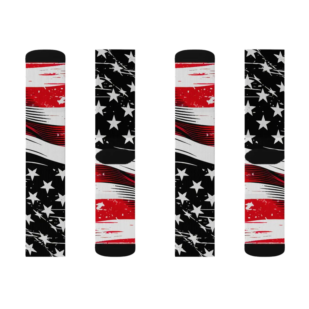 Patriotic Sublimation Socks - Soft Fleece Lining - DipaliZ