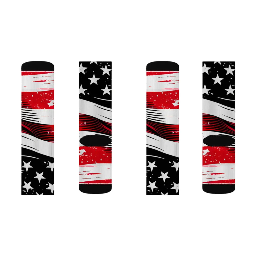 Patriotic Sublimation Socks - Soft Fleece Lining - DipaliZ