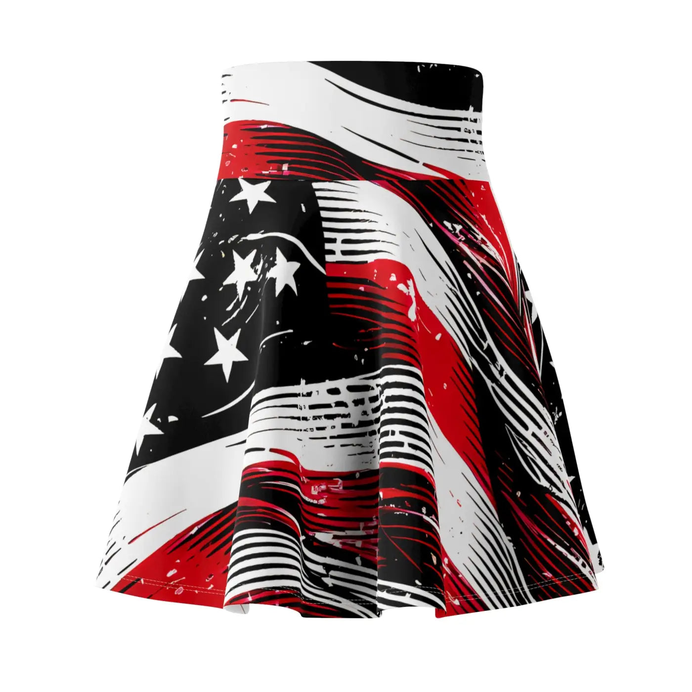 American Flag Skater Skirt - Patriotic Style Bold Summer - DipaliZ