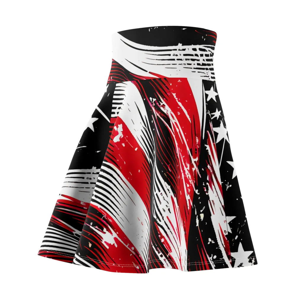 American Flag Skater Skirt - Patriotic Style Bold Summer - DipaliZ