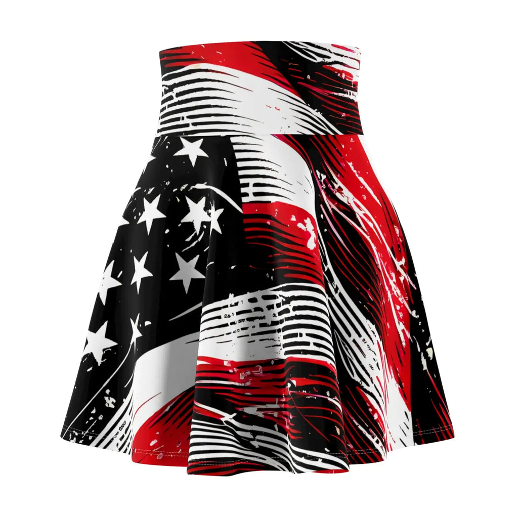 American Flag Skater Skirt - Patriotic Style Bold Summer - DipaliZ