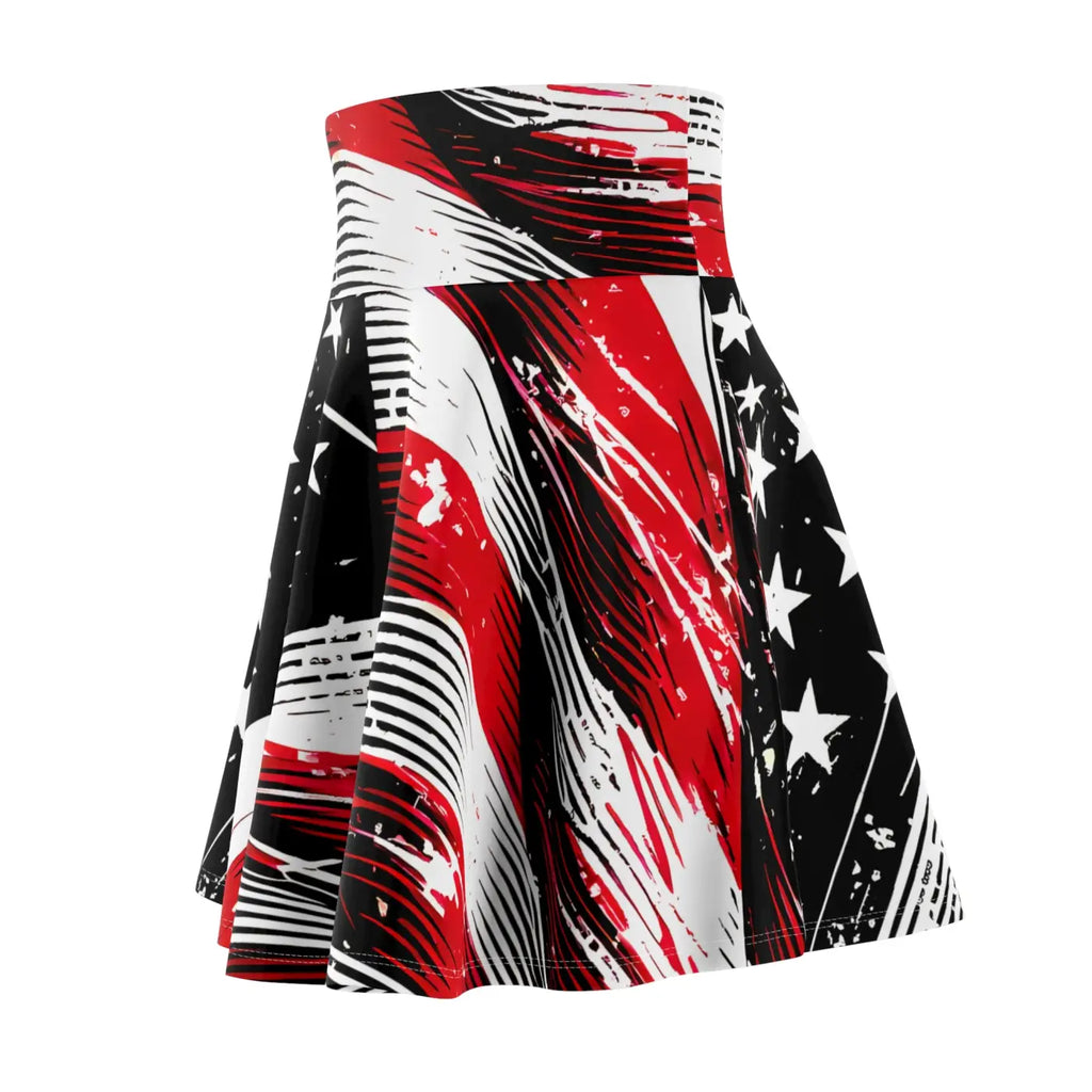 American Flag Skater Skirt - Patriotic Style Bold Summer - DipaliZ