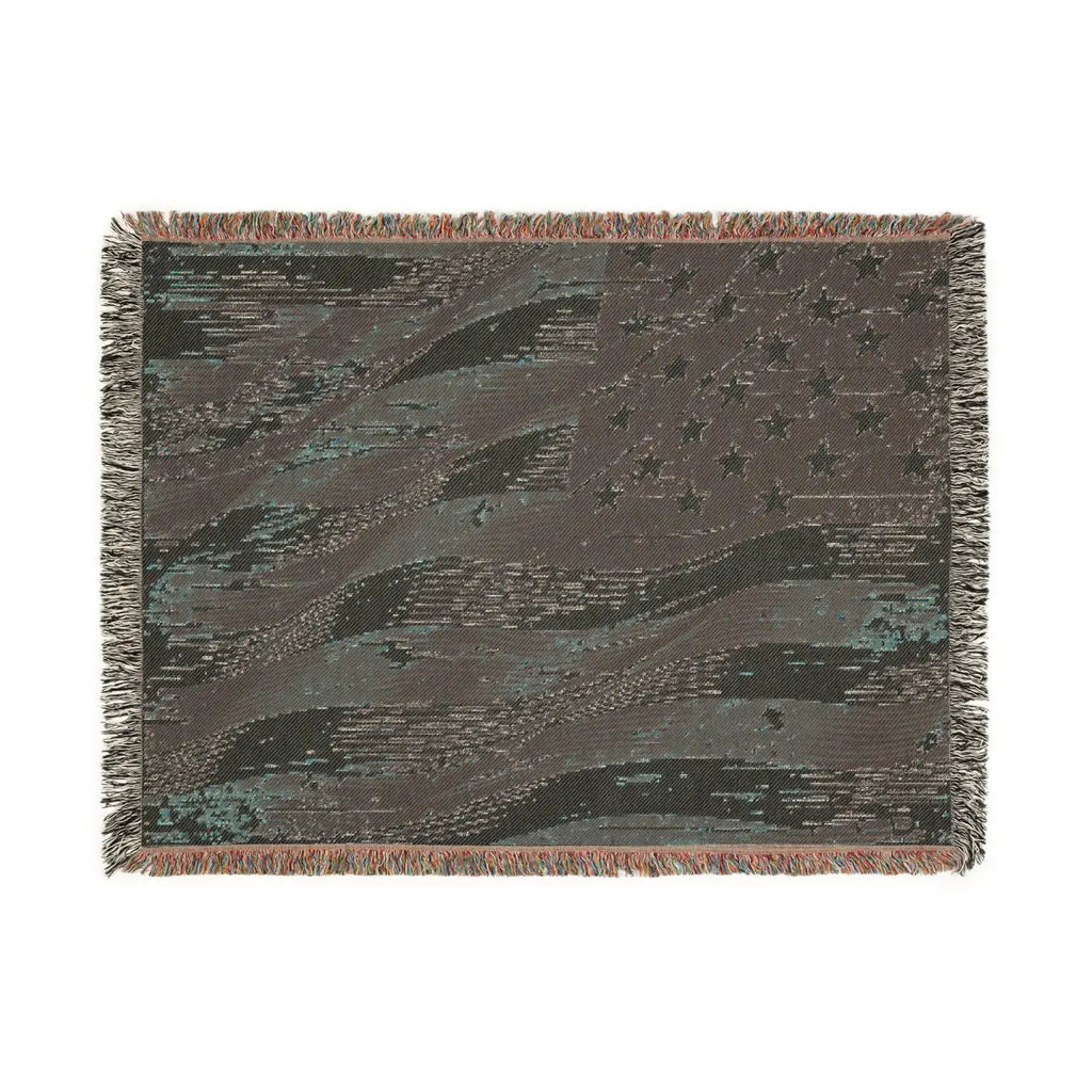 Patriotic Woven Blanket - Cozy Americana Home Decor - DipaliZ