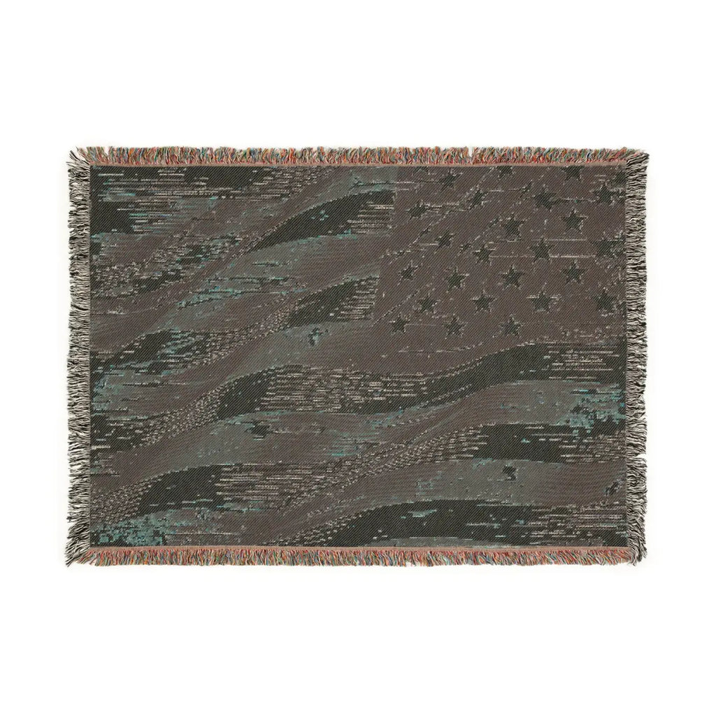 Patriotic Woven Blanket - Cozy Americana Home Decor - DipaliZ