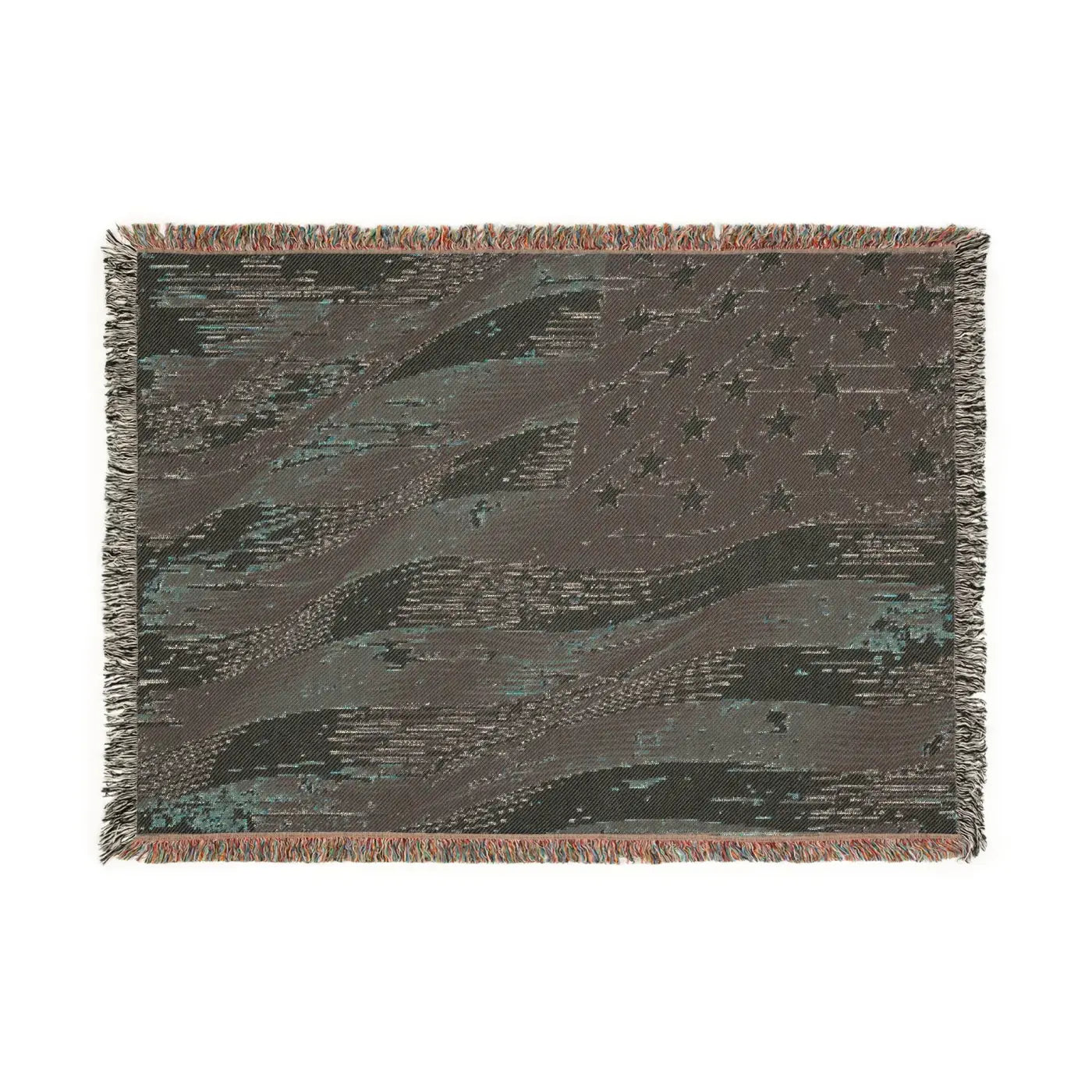Patriotic Woven Blanket - Cozy Americana Home Decor - DipaliZ
