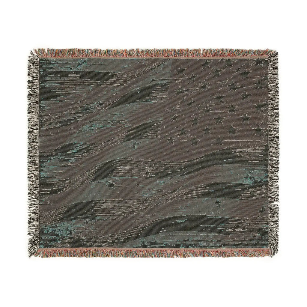 Patriotic Woven Blanket - Cozy Americana Home Decor - DipaliZ