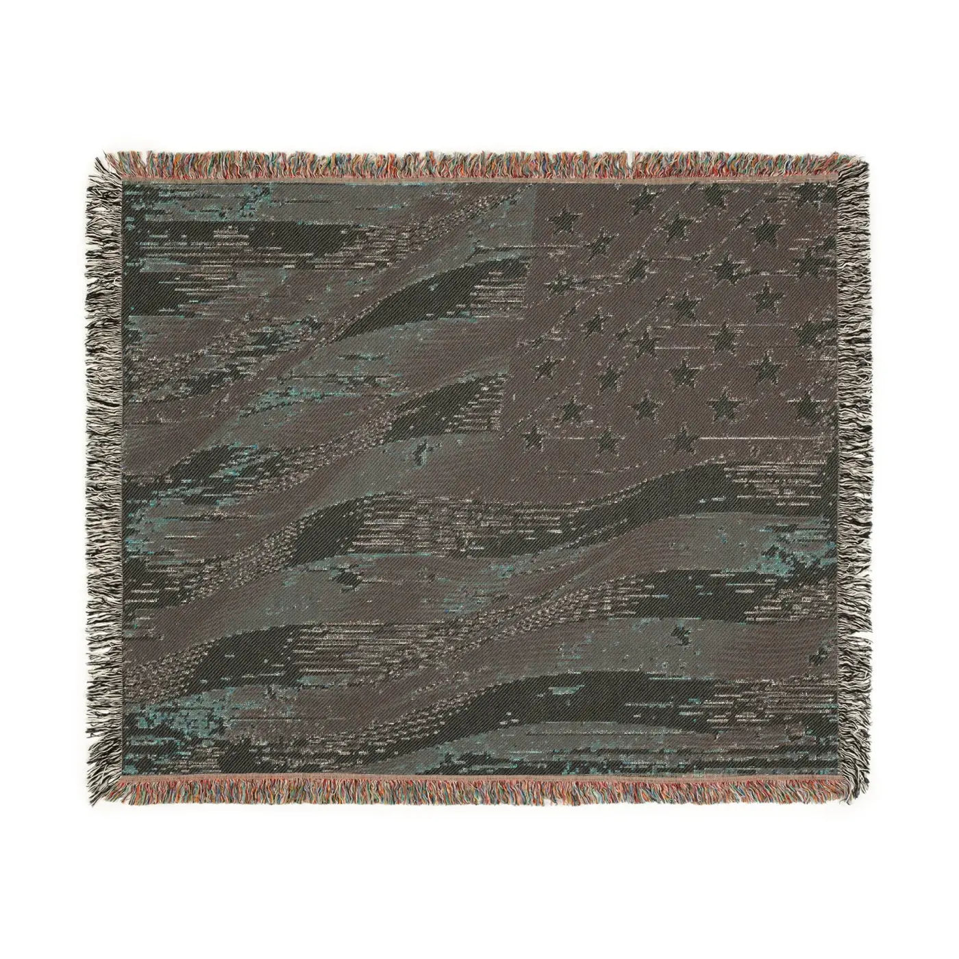 Patriotic Woven Blanket - Cozy Americana Home Decor - DipaliZ