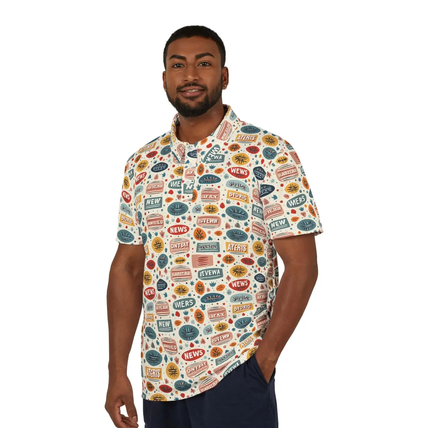 Text Unisex Polo - Blending Classic Vibes Modern Comfort - DipaliZ